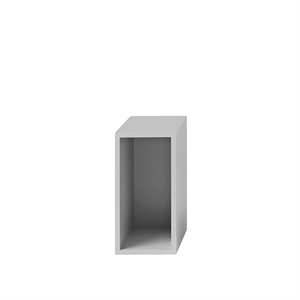 Muuto Stacked Shelving System With Back Plate Small Gray