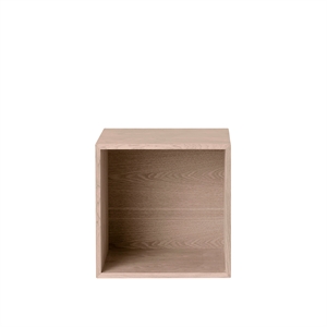 Muuto Stacked Shelving System With Back Plate Medium Oak
