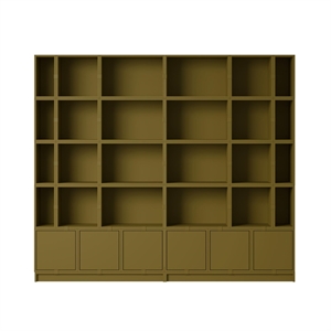 Muuto Stacked Bookcase Configuration 1 Brown-Green
