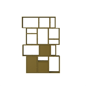 Muuto Stacked Bookcase Configuration 2 Brown-Green