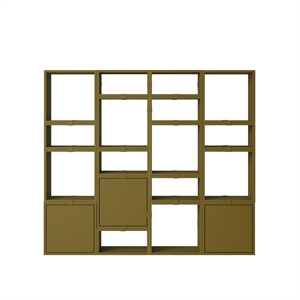 Muuto Stacked Bookcase Configuration 4 Brown-Green