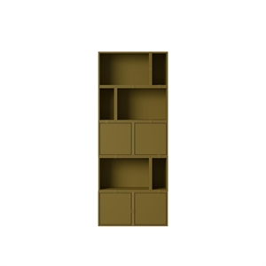 Muuto Stacked Bookcase Configuration 8 Brown-Green