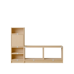 Muuto Stacked Hallway Shelving Configuration 1 Oak