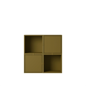 Muuto Stacked Hallway Shelf Configuration 4 Brown-Green