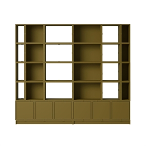 Muuto Stacked Office Shelving Configuration 1 Brown-Green