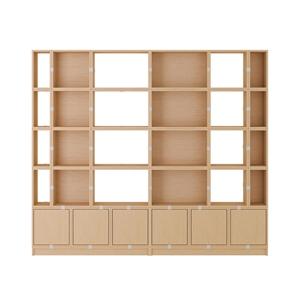 Muuto Stacked Office Shelving Configuration 1 Oak