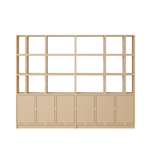 Muuto Stacked Office Shelving Configuration 2 Oak