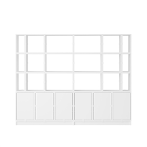 Muuto Stacked Office Shelving Configuration 2 White