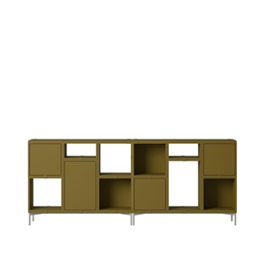 Muuto Stacked Office Shelving Configuration 3 Brown-Green