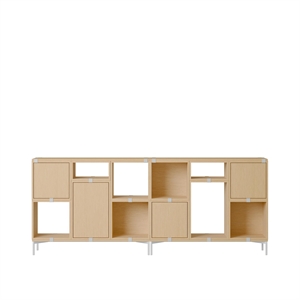 Muuto Stacked Office Shelving Configuration 3 Oak