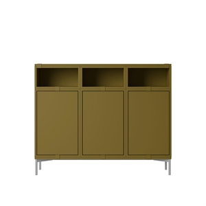 Muuto Stacked Shelving Configuration 3 Brown-Green