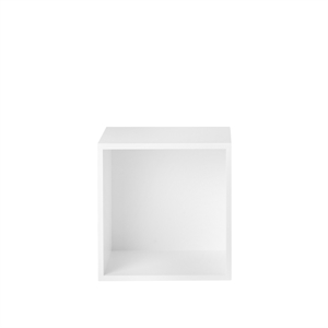 Muuto Stacked Shelving System With Back Plate Medium White