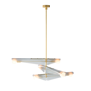 Tala Sycamore 3 Ceiling Light Brass/ Dawn Grey