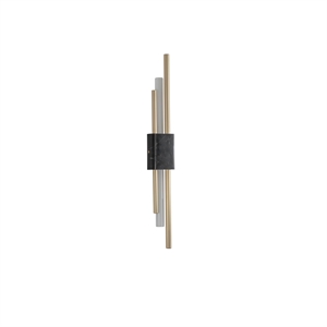Bert Frank Tanto Wall Lamp Large Brushed Brass/ Black Marble