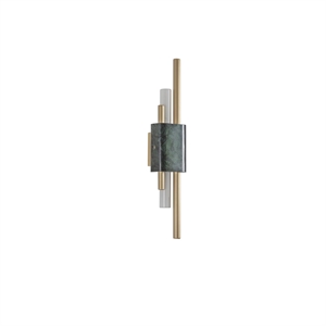 Bert Frank Tanto Wall Lamp Small Brushed Brass/ Green Marble