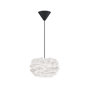 Umage Eos Pendant Micro White with Cone Rosette In Black