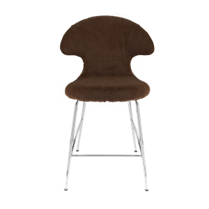 Umage Time Flies Counter Bar Stool Teddy Brown/ Chrome