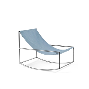 Valerie Object Rocking Armchair Stainless Steel/ Light Blue