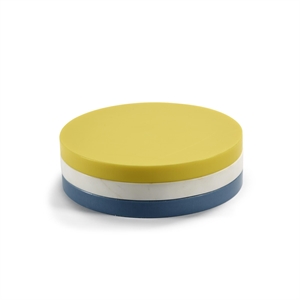 Valerie Object Three Circles Coaster Yellow/ White/ Light Blue